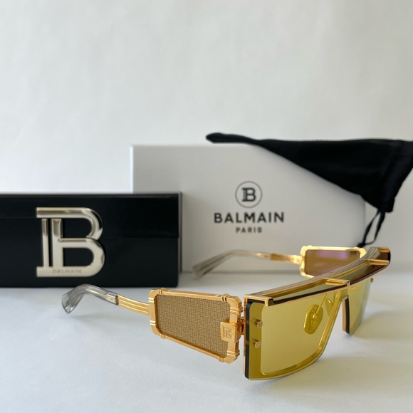 NWT BALMAIN Wonder Boy III Sunglasses, Gold/Gray, 100% AUTHENTIC!! main image 13